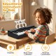 Kids piano keyboard with 30 keys, music stand, and safe design, promoting creativity and hand-eye coordination for.