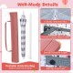 Kids picnic table with pink umbrella, featuring a powder-coated metal frame and sturdy ribs for outdoor fun.