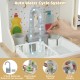 Kids play kitchen set featuring a working faucet and sink with an auto water cycle system for realistic cooking fun.