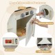 Kids play kitchen set featuring an oven, microwave, and washing machine for interactive pretend cooking fun.