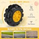 Durable HDPE wheel for Kids Ride On Bulldozer Toy, designed for smooth riding on flat surfaces like wood and brick.