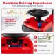 Red SCANIA truck push car with steering wheel, emergency lights, and realistic sounds for kids' imaginative play.