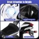 Bright LED headlight and convenient charging port on the Kids Ride on Motorcycle for safe, fun rides.