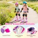 Kids roller skates in rose red with adjustable sizes, light-up wheels, and breathable mesh liner for safe, fun rides.