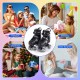 Kids roller skates in black with adjustable sizes and light-up wheels, perfect for outdoor fun and improving balance.