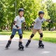 Kids roller skates with light-up wheels, adjustable sizes, and padded interior for comfort during outdoor skating.