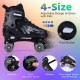 Kids Roller Skates for Girls Boys Teens 4 Sizes Adjustable Quad Skates with Light-up Wheels - Gallery View 5 of 10