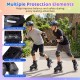 Kids roller skates with adjustable sizes, light-up wheels, and secure laces for safe and fun skating adventures.