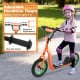 Kids scooter with adjustable handlebar height, non-slip deck, and inflatable wheels for smooth outdoor riding.