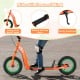 Kids scooter in orange with adjustable handlebar, 12-inch inflatable wheels, and a wide non-slip deck for stability.