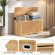 Kids storage bench with flip-top, rattan texture, and side handles, perfect for toys and versatile use in any room.