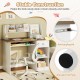 Kids study desk with ample storage, anti-toppling design, and anti-slip foot pads for stability and safety.