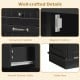 Close-up of the Kitchen Tilt Out Trash Cabinet's magnetic catches and smooth drawer slides for easy access and.