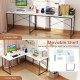 95 Inch 2-Person L-Shaped Long Reversible Computer Desk with Monitor Stand - Gallery View 6 of 10