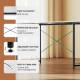 L-shaped computer desk with power outlets, adjustable foot pads, and monitor shelf for versatile workspace solutions.