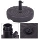 20-inch round water-filled umbrella base made of durable HDPE, designed for stability in outdoor settings.