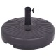 20-inch round water-filled umbrella base made of durable HDPE material, designed for stability in outdoor settings.