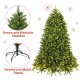 Premium 5 ft hinged artificial fir Christmas tree with LED lights, featuring dense branches and a reinforced metal.