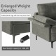 Large 3-seat sectional sofa with metal legs, high-density cushions, and a weight capacity of 1980 lbs for ultimate.