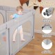 Large baby playpen in gray with heavy-duty metal pipes, pull rings, and colorful ocean balls for safe play.