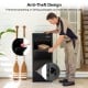 Large black galvanized package delivery box with anti-theft design, featuring a secure lock and spacious storage for.