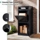 Large black galvanized package delivery box with anti-theft design, featuring pre-drilled holes for easy installation.