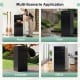 Large black galvanized package delivery box with anti-theft design, suitable for porch, yard, curbside, and office use.