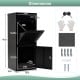 Dimensions of a large black galvanized package delivery box, showcasing its spacious compartments and anti-theft.
