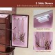 Jewelry cabinet with two side doors featuring necklace hooks, five drawers, and a mirror for ample storage.