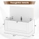 Large off-white storage chest with safety metal hinge, featuring ample storage space and waterproof surface for easy.