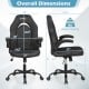 Ergonomic black leather office chair with flip-up armrests, adjustable height, and 350 lbs weight capacity for comfort.