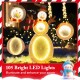 Lighted snowman with 105 bright LED lights and metal stand, perfect for outdoor decoration in your yard or porch.