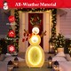 Lighted 2.6 feet snowman with 105 LED lights, all-weather material, perfect for outdoor holiday decoration.