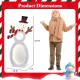 Lighted snowman decoration standing 2.6 feet tall with LED lights and metal stand, ideal for outdoor holiday displays.