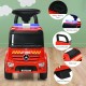 Licensed Mercedes Benz kids fire engine racer in red with warning light, ergonomic seat, and sturdy metal frame for.
