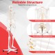 Life-size human skeleton model made of premium PVC with chrome-plated frame, ideal for anatomy study and education.