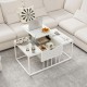 Lift top coffee table in white, showcasing a smooth lifting mechanism and spacious hidden storage for organized living.