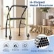 Lightweight aluminum mobility walker with padded seat, H-shaped structure, and 2 wheels for seniors' support and.