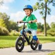 Lightweight toddler balance bike in black with adjustable seat, 11" puncture-free tires, perfect for outdoor adventures.