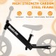 High-strength carbon steel frame of the lightweight toddler balance bike, designed for safety and durability.