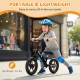 Side view of a lightweight black toddler balance bike showcasing its sturdy carbon steel frame and 11" puncture-free.