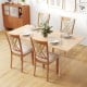 Linen fabric upholstered wooden dining chair set with rubber wood frame, featuring ergonomic high backrest for comfort.