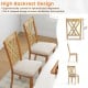 Wooden dining chair set of 2 with ergonomic high backrest, linen upholstery, and rubber wood frame for comfort.