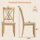 Side view of a natural wooden dining chair with linen fabric upholstery, featuring ergonomic design and sturdy rubber.