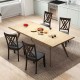 Gray linen fabric upholstered dining chairs with rubber wood frame, featuring ergonomic high backrest and classic.