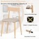 Modern dining chair set of 2 with padded seat, curved back, and oak finish, offering 340 lbs capacity for versatile use.