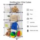 8 cube grid wire storage shelves made from black steel wire, perfect for organizing books, toys, and laundry.