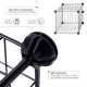 Close-up of a DIY 8 Cube Grid Wire Cube Shelf with ABS connectors, featuring open wire construction for airflow and.