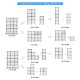 8 cube grid wire storage shelves in various configurations, made from black steel wire for versatile organization.