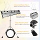 30-note percussion glockenspiel with adjustable stand, aluminum keys, and anti-slip foot pads for stability during.